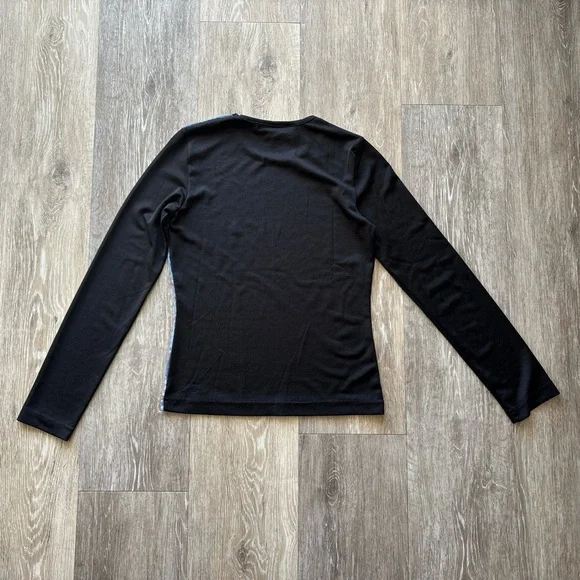 Vintage 90s Y2K A Byer Hindu Krishna Colorful Abstract Long Sleeve Top Size S - Picture 4 of 10